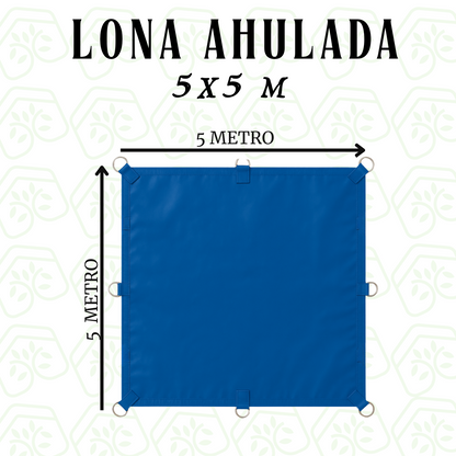 Lona Ahulada 5x5 M Reforzada Uso Rudo Impermeable