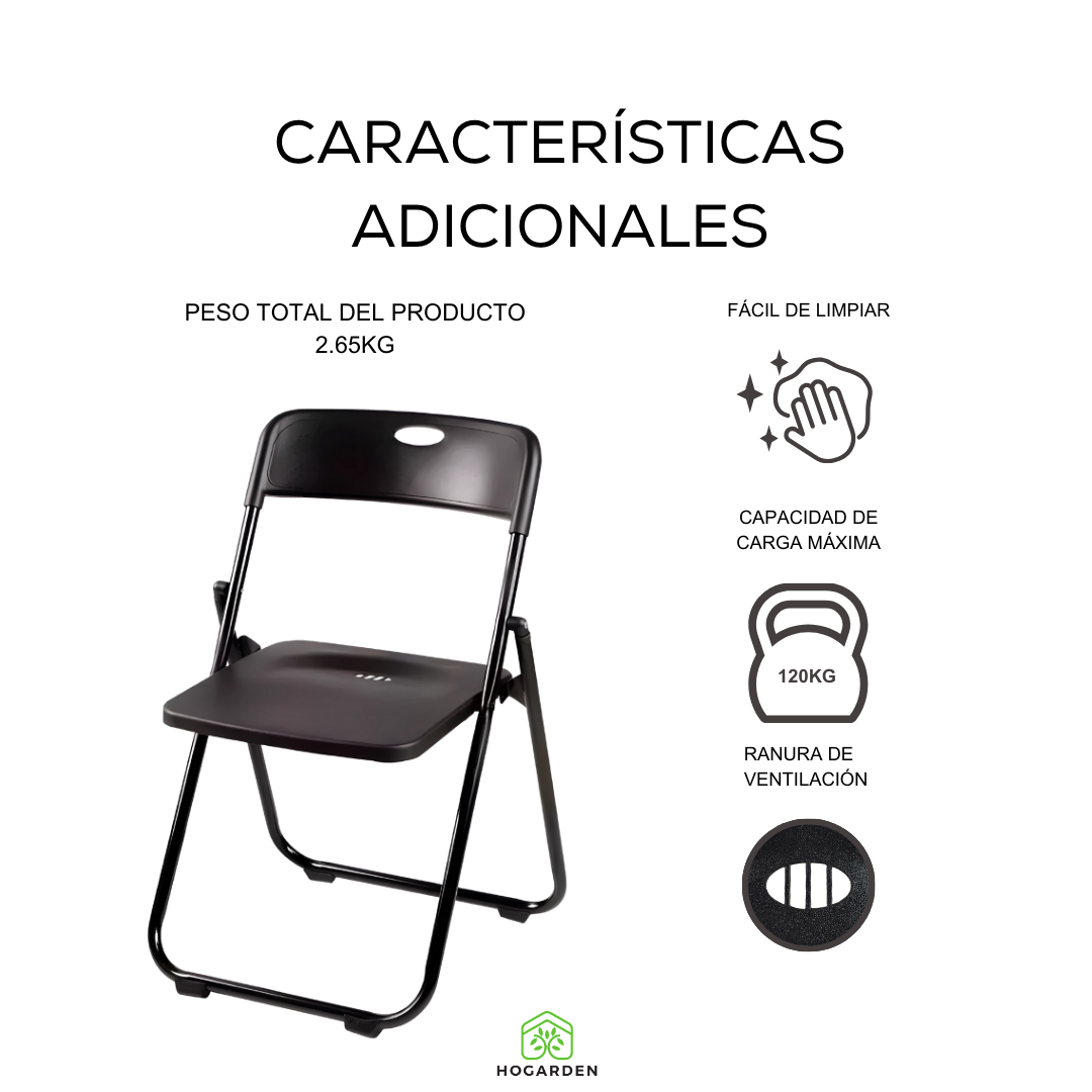 Silla Plegable Negra