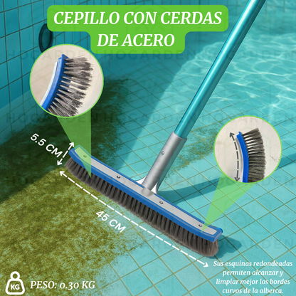 Kit Para Limpiar Alberca 9 Pzs Con Manguera de 15