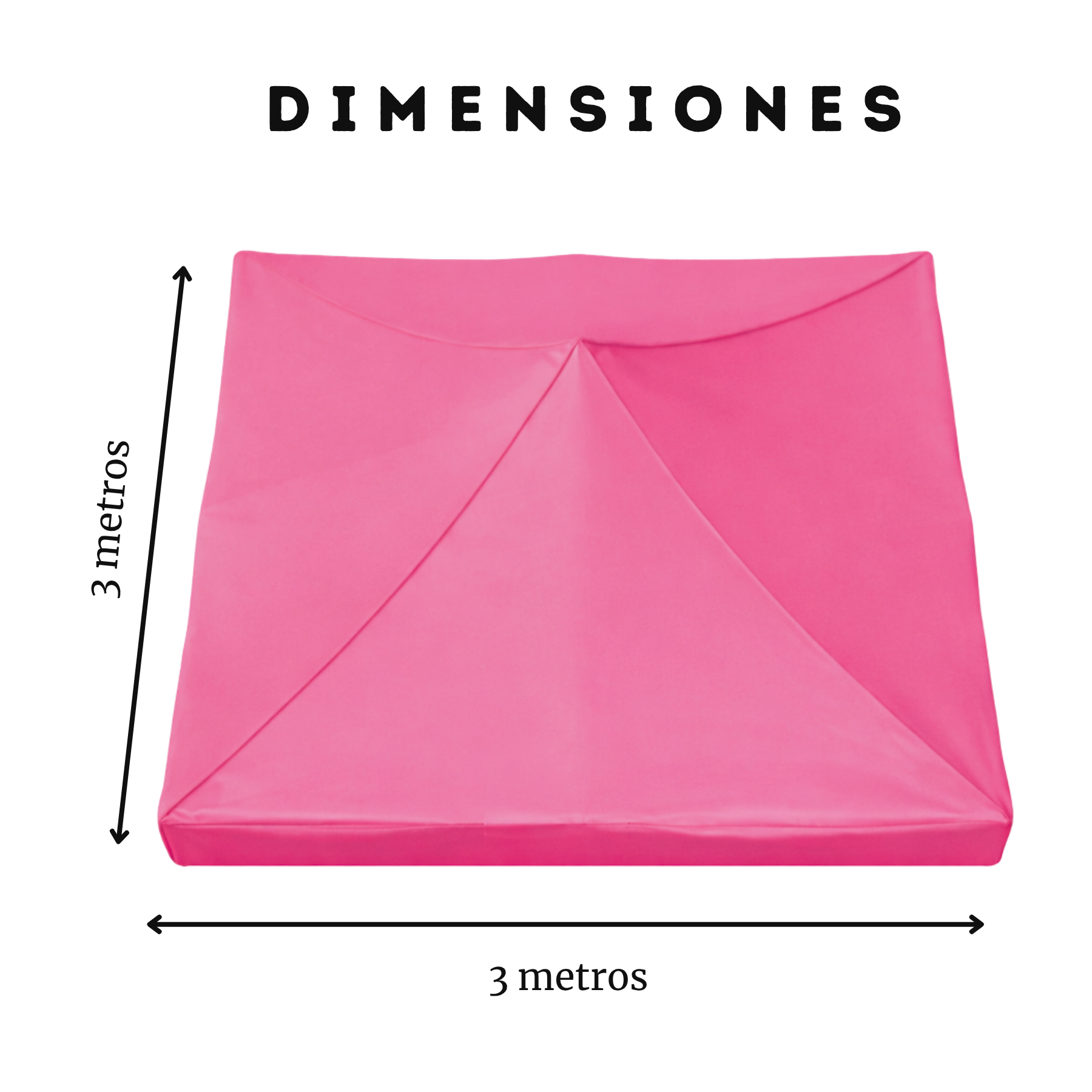 Repuesto De Toldo Rosa 3x3 M