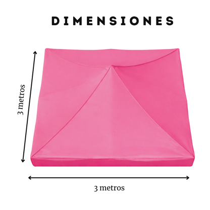 Repuesto De Toldo Rosa 3x3 M