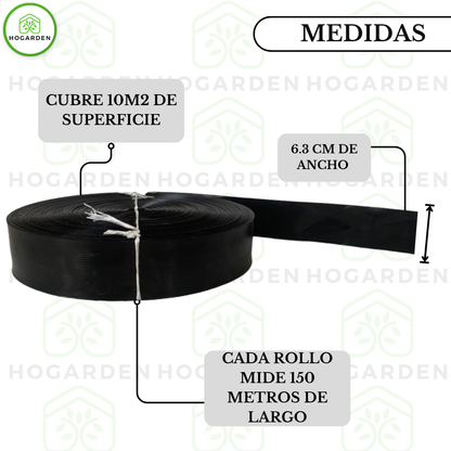 Cinta Rompeviento Negro Para Malla Ciclónica 10m2