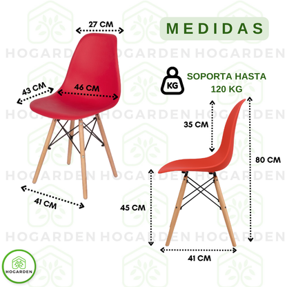 Silla Eames Minimalista Roja