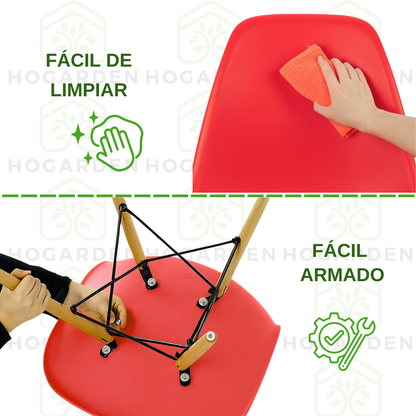Silla Eames Minimalista Roja