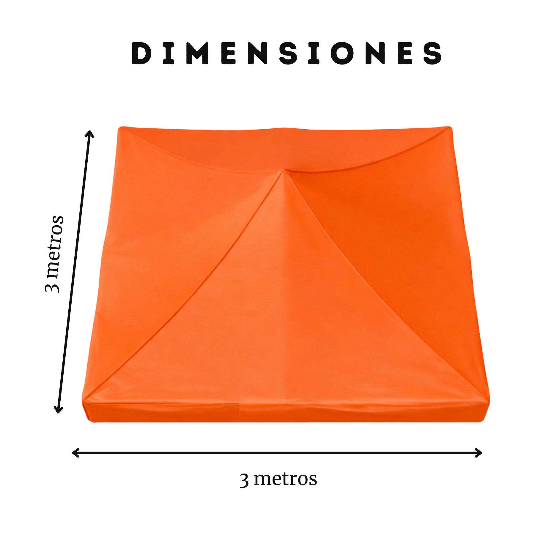 Repuesto De Toldo Naranja 3x3 M