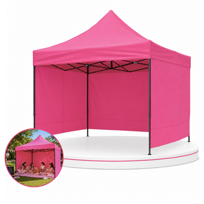Carpa Plegable Rosa 3x3 M Con Pared
