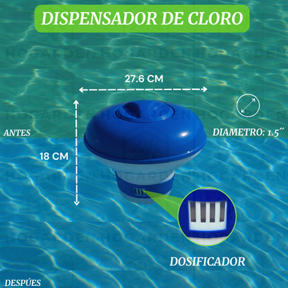 Kit Para Limpiar Alberca 9 Pzs Con Manguera de 15