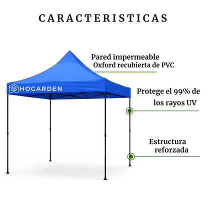 Carpa Plegable Azul 2x2 M