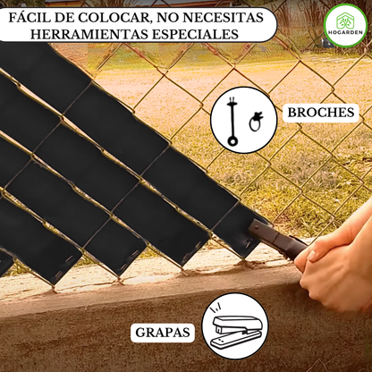 Cinta Rompeviento Negro Para Malla Ciclónica 10m2