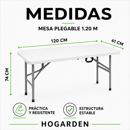 Mesa Plegable Blanca 1.20 M