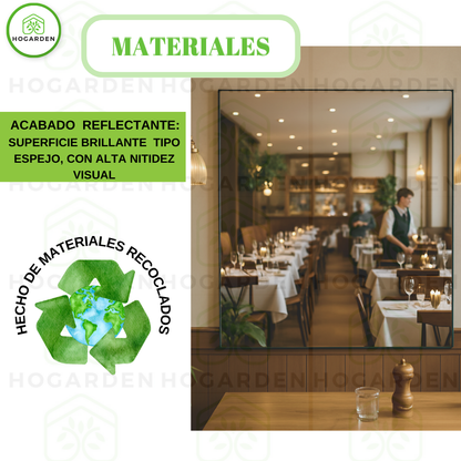 Panel Espejo BCC Plata 1.22x2.44 M Para Decoración