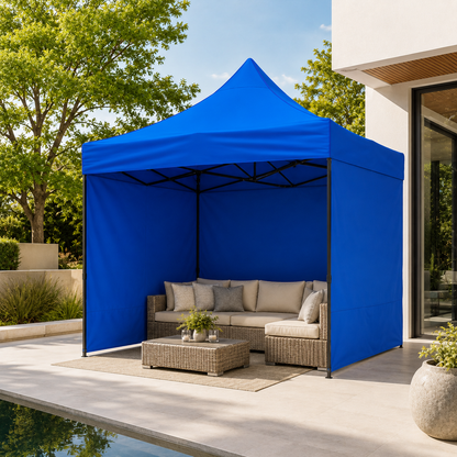 Carpa Plegable Azul 3x3 M Con Pared