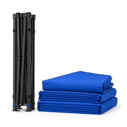 Carpa Plegable Azul 3x3 M Con Pared