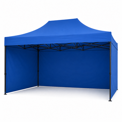 Carpa Plegable Azul 3x4.5 M Con Pared
