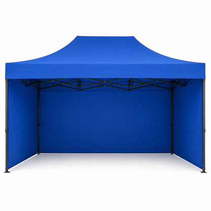 Carpa Plegable Azul 3x4.5 M Con Pared