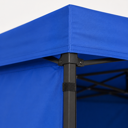 Carpa Plegable Azul 3x4.5 M Con Pared