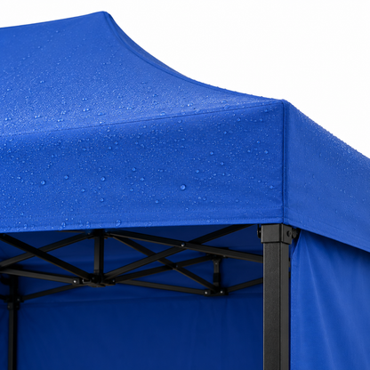 Carpa Plegable Azul 3x4.5 M Con Pared