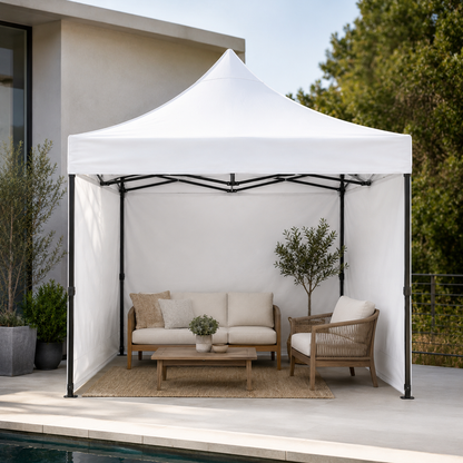 Carpa Plegable Blanca 3x3 M Con Pared