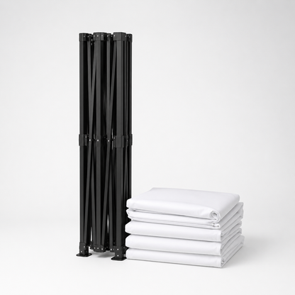 Carpa Plegable Blanca 3x3 M Con Pared
