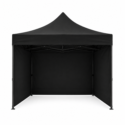 Carpa Plegable Negra 3x3 M Con Pared