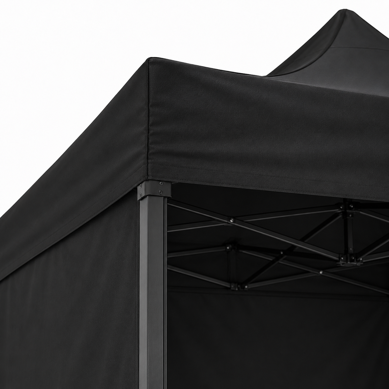 Carpa Plegable Negra 3x3 M Con Pared