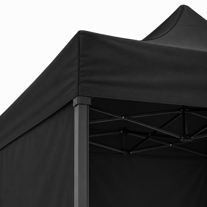 Carpa Plegable Negra 3x3 M Con Pared