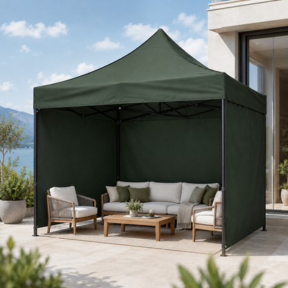 Carpa Plegable Verde 3x3 M Con Pared