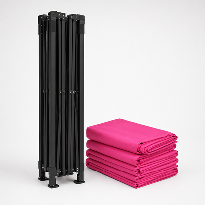 Carpa Plegable Rosa 3x3 M Con Pared