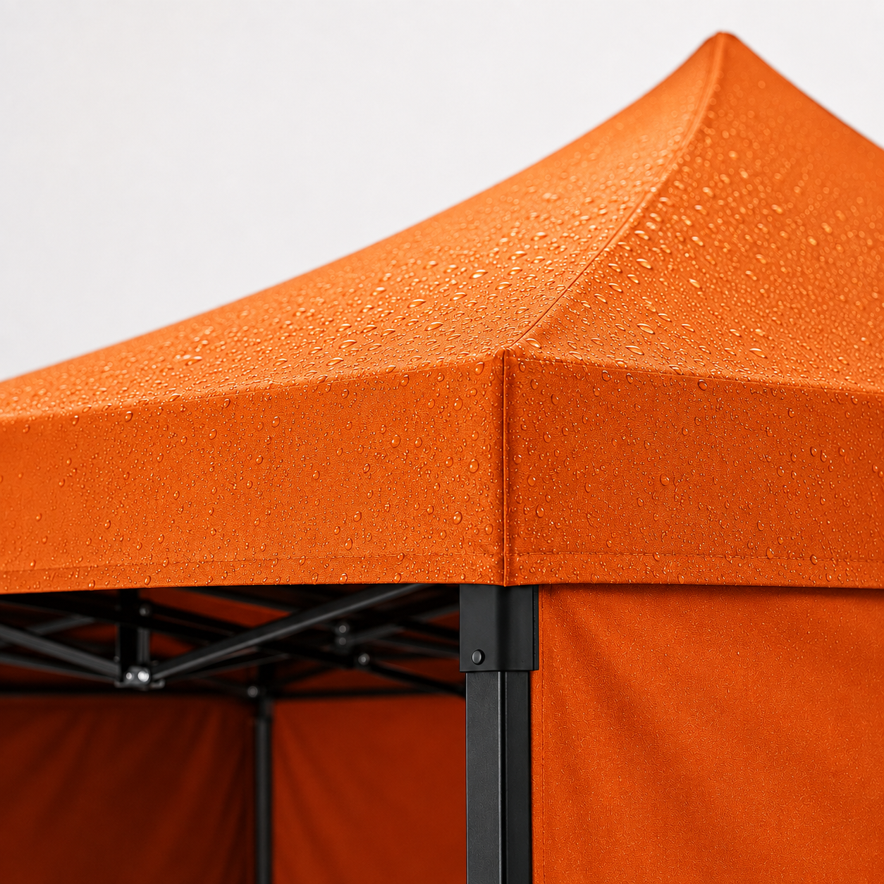 Carpa Plegable Naranja 3x3 M Con Pared