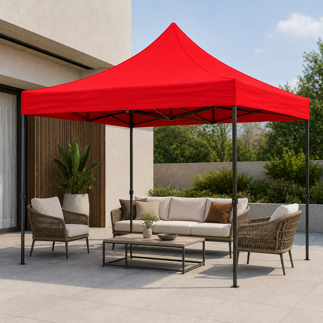 Carpa Plegable Roja 3x3 M