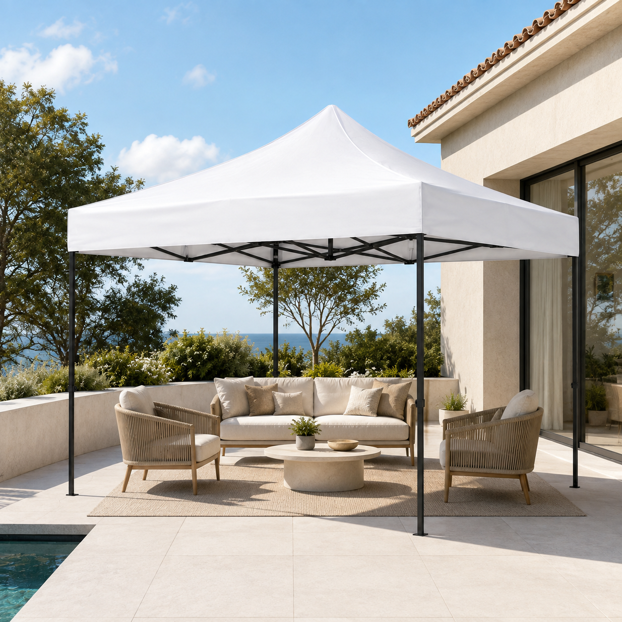 Carpa Plegable Blanca 3x3 M