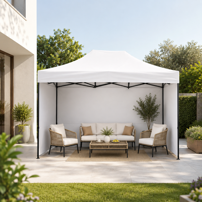 Carpa Plegable Blanca 2x3 M Con Pared