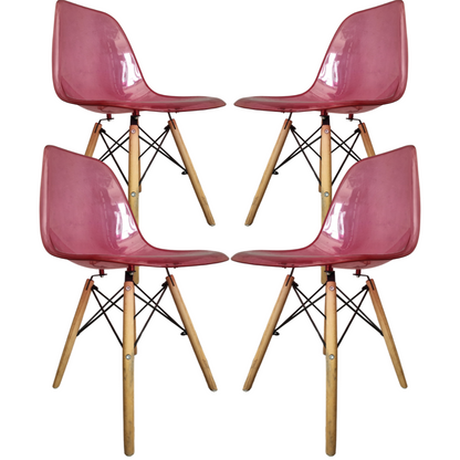 Silla Eames Transparente Rosa