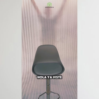 Banco Gris Alto Eames Para Barra Y Cocina