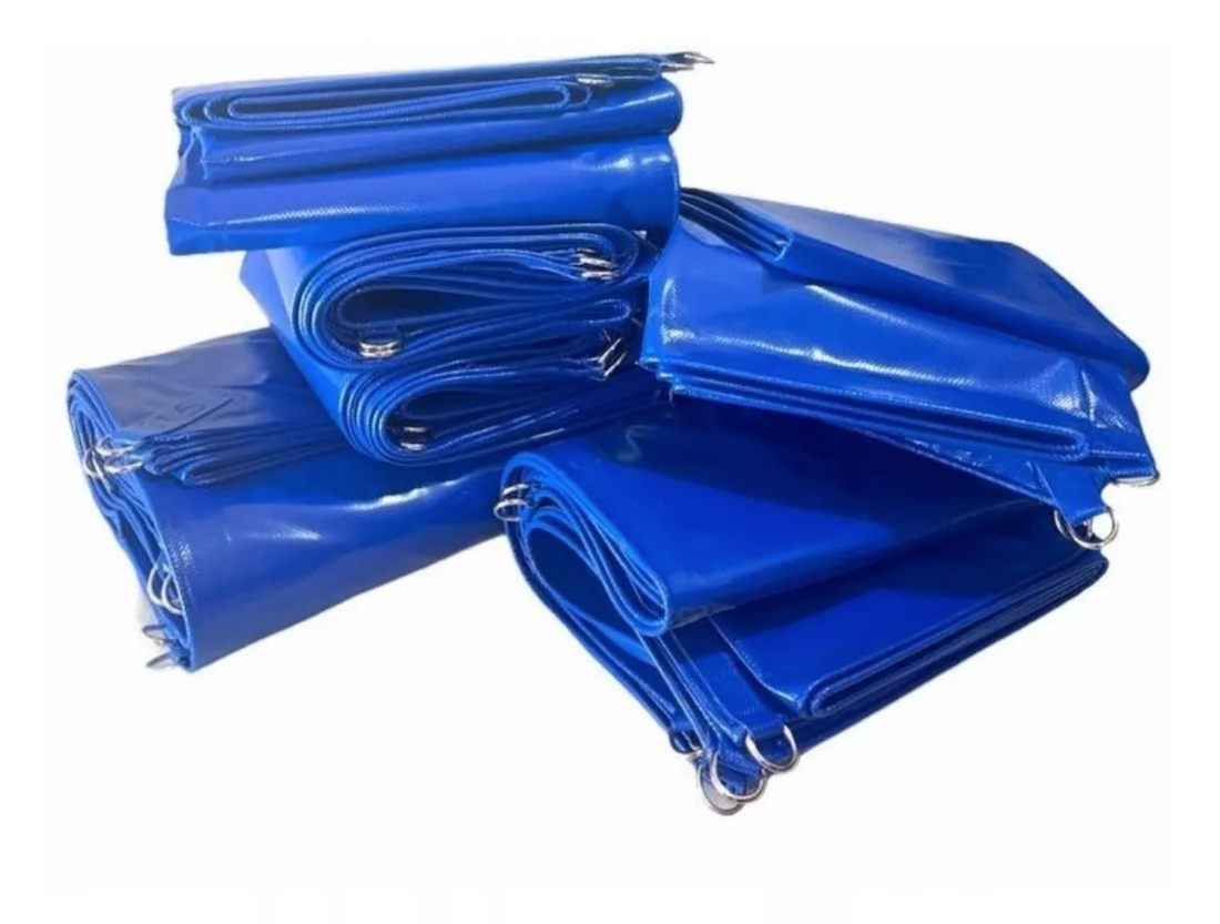 Lona Impermeable Reforzada 5x8 metros (Aproximadamente) Con Ojetes  Metálicos, Lona de Protección Duradera, Color Azul.
